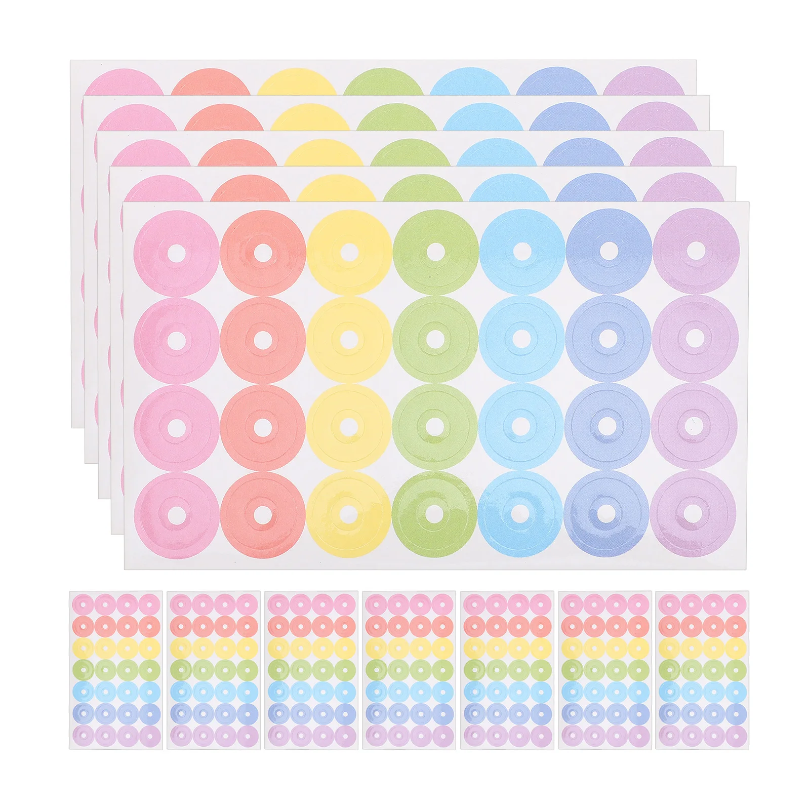 

20 Sheets Protective Hole Reinforcement Stickers Decorative Loose-Leaf Paper Hole Punch Stickers for Binder Scrapbook Crafts