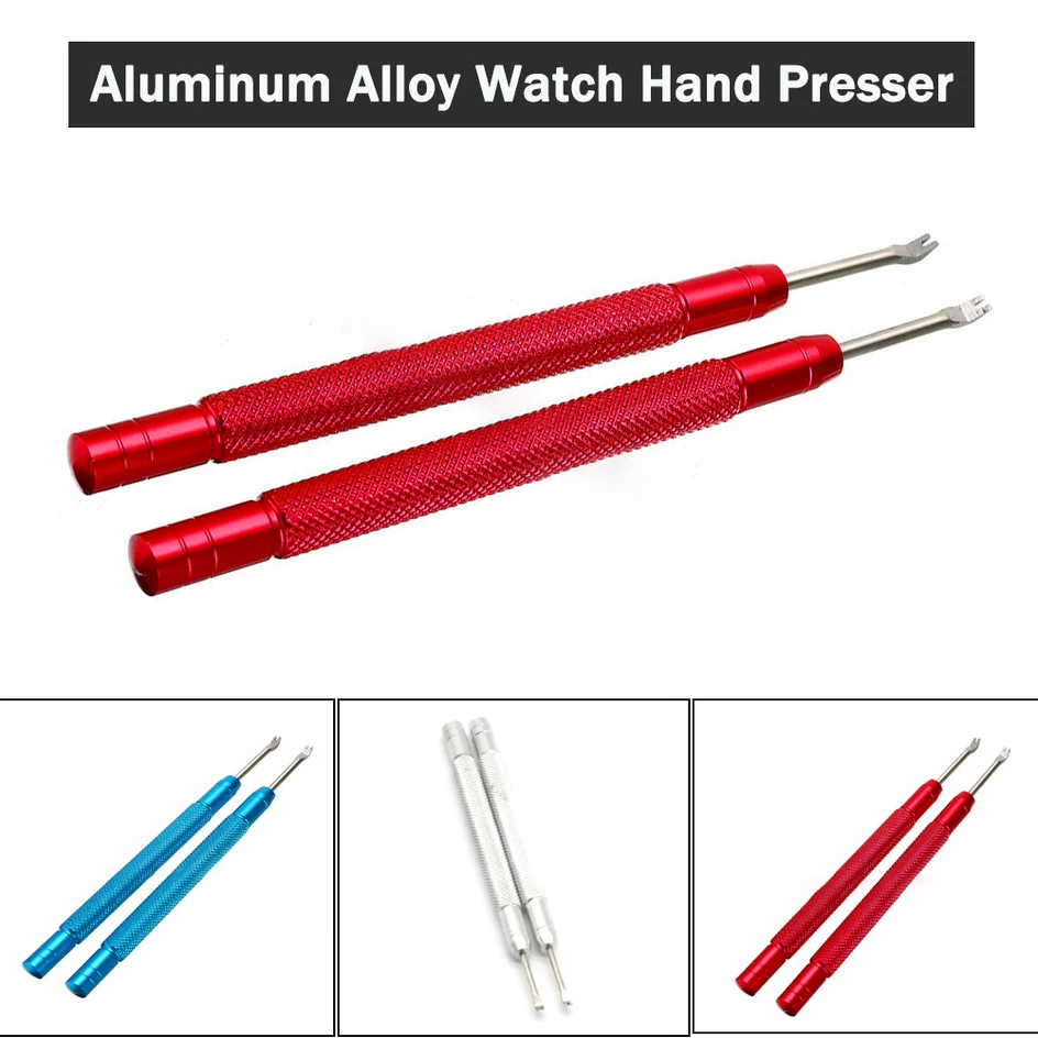 

2pcs Watch Hand Presser Aluminum Alloy Watch Hour Minute Second Hand Pressing Setting Removing Watch Repair Tool for Watchmaker