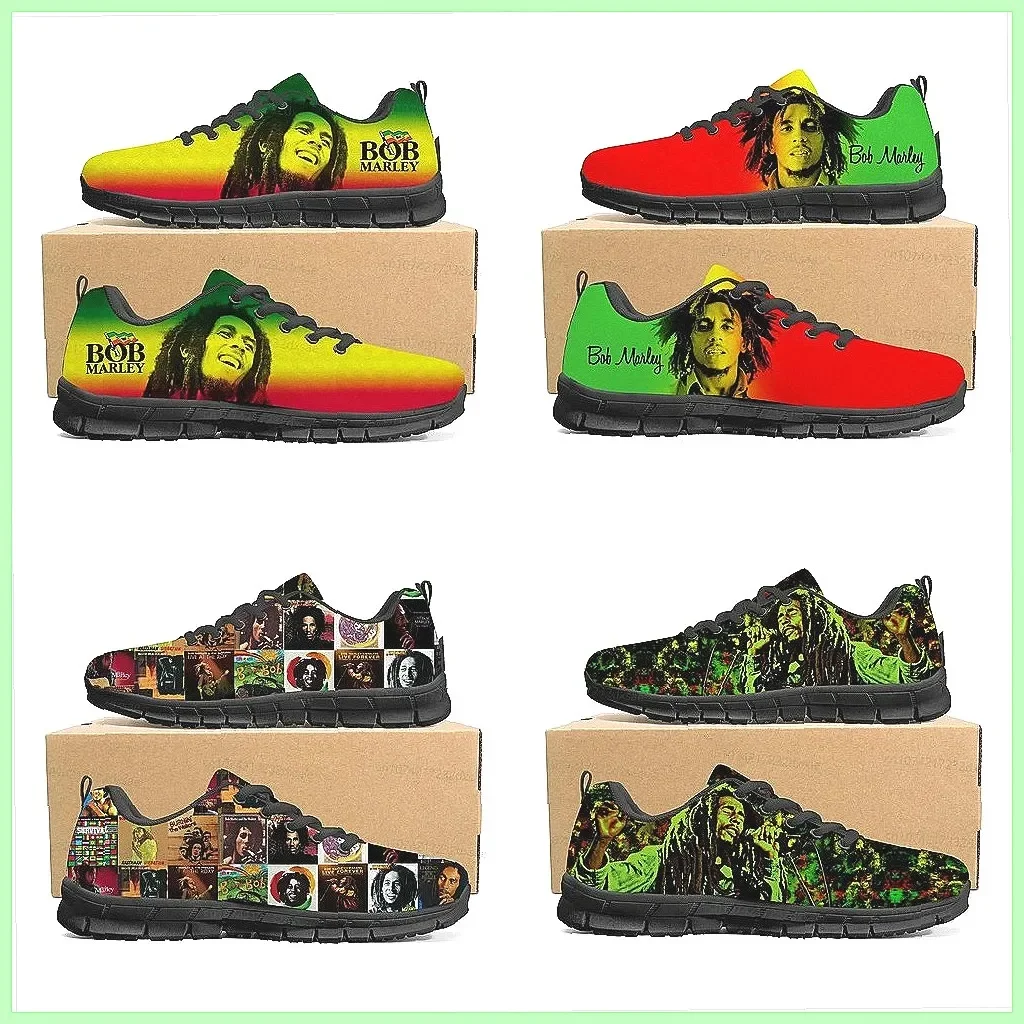

Bob Marley Reggae Rasta Custom Sneakers, High Quality Casual Sports Shoes for Men and Women