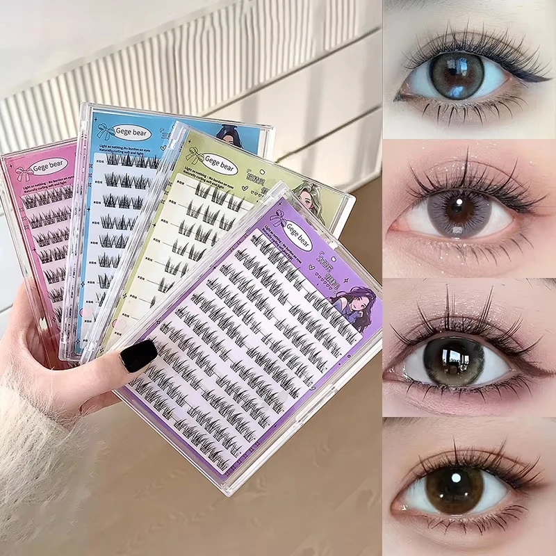 No-Glue False Eyelashes - Easy 3-Step Application, Natural Look, Perfect for Beginners with Sunflower Desig