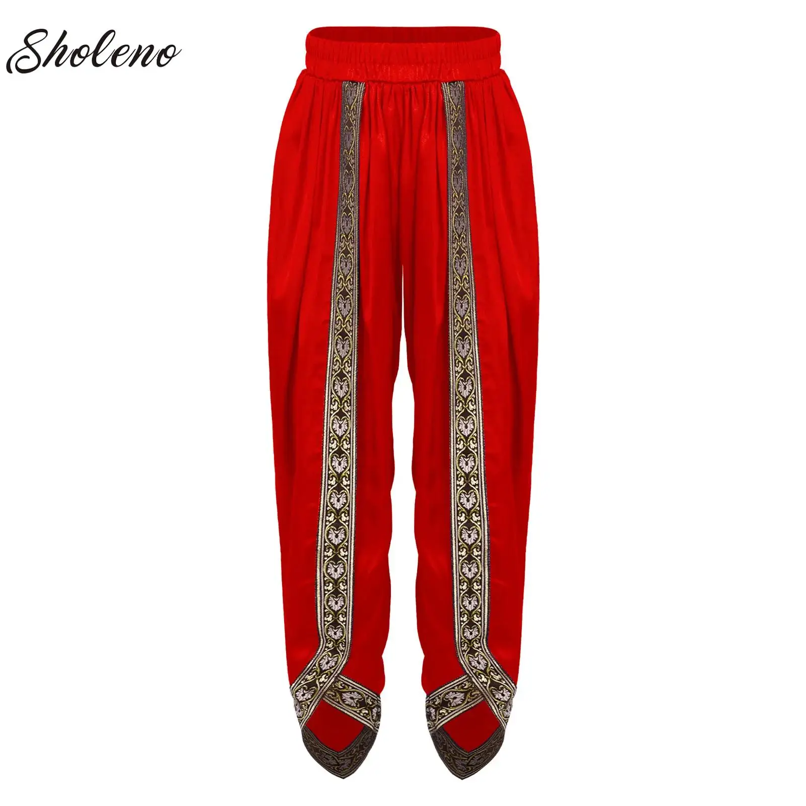 

Kids Boys Loose Pants Satin Belly Dance Costume Bloomers for Stage Performance Arabian Prince Bellyance Trousers Party Carnival