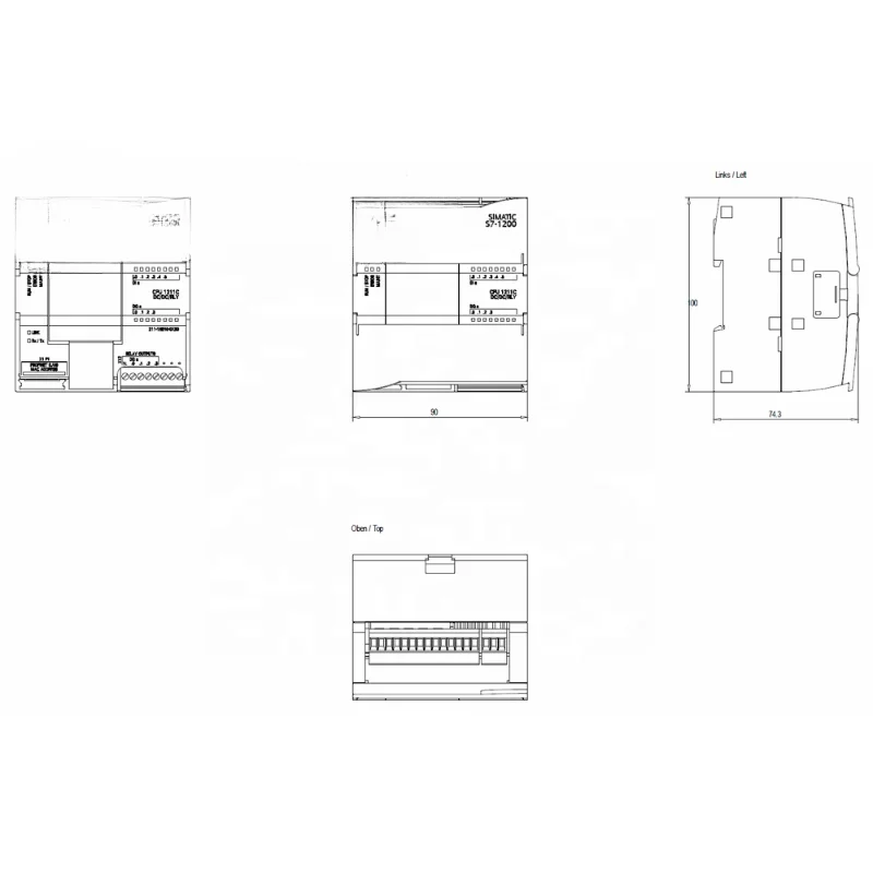 PLC Controller  S7 1200 Compact CPU S7-1200 CPU DC/DC/relay 6ES7211-1HE40-0XB0