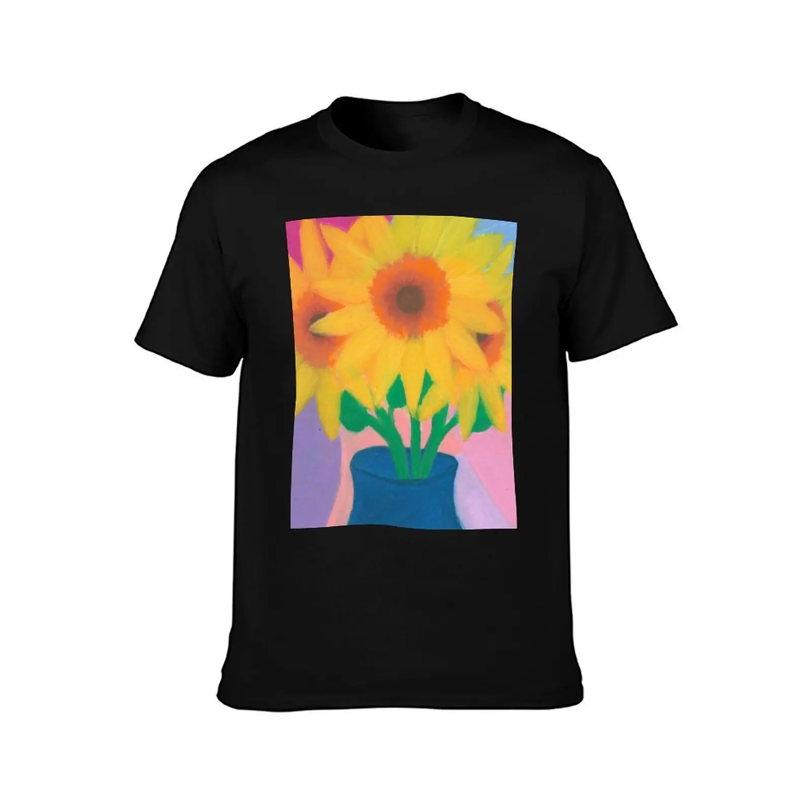 Hand Picked Sunflowers T-Shirt Big and Tall Solid Color T-Shirt