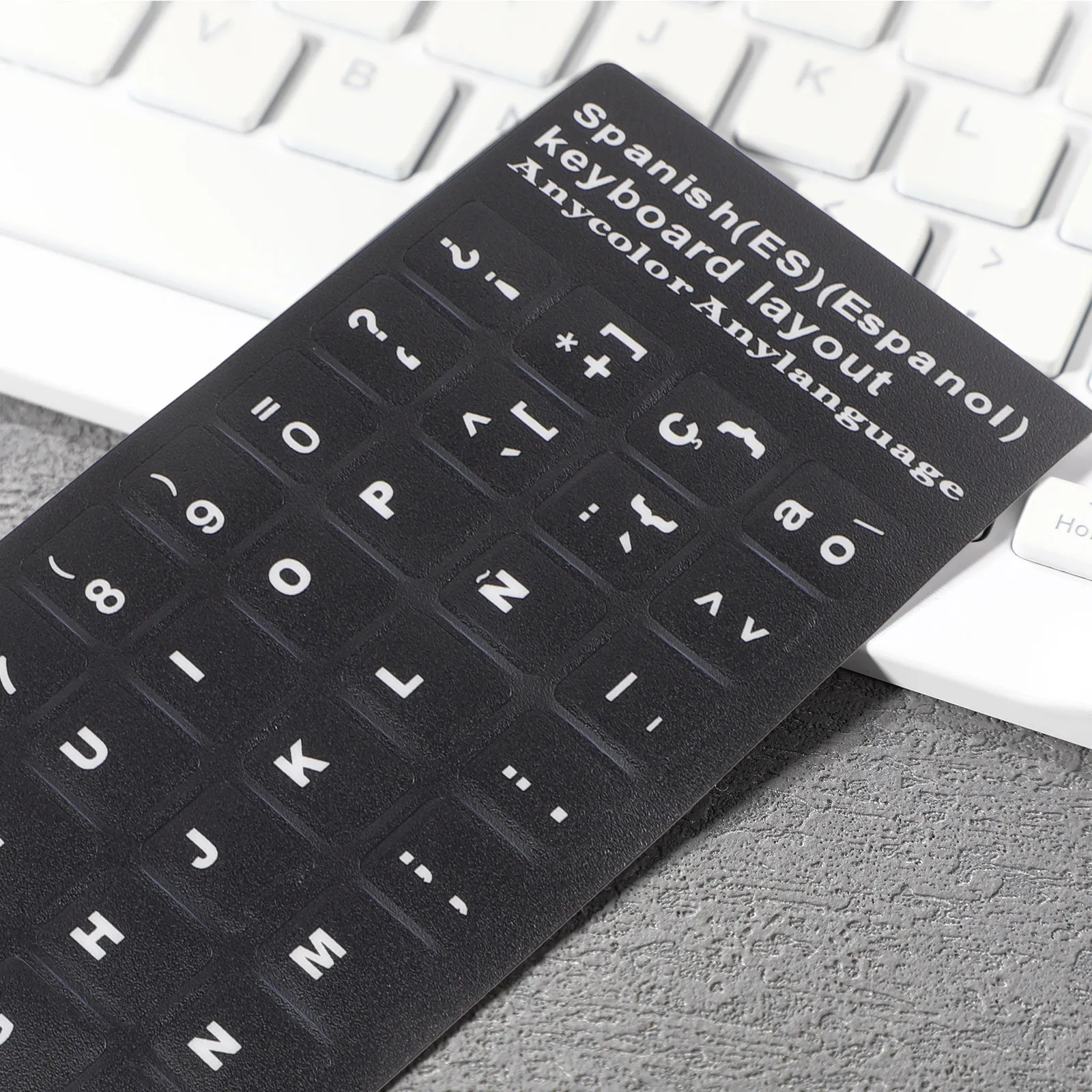 

10 листов наклеек для замены английской раскладки клавиатуры, черные, с алфавитом, для ноутбука, ПК, ПВХ, для настольных компьютеров