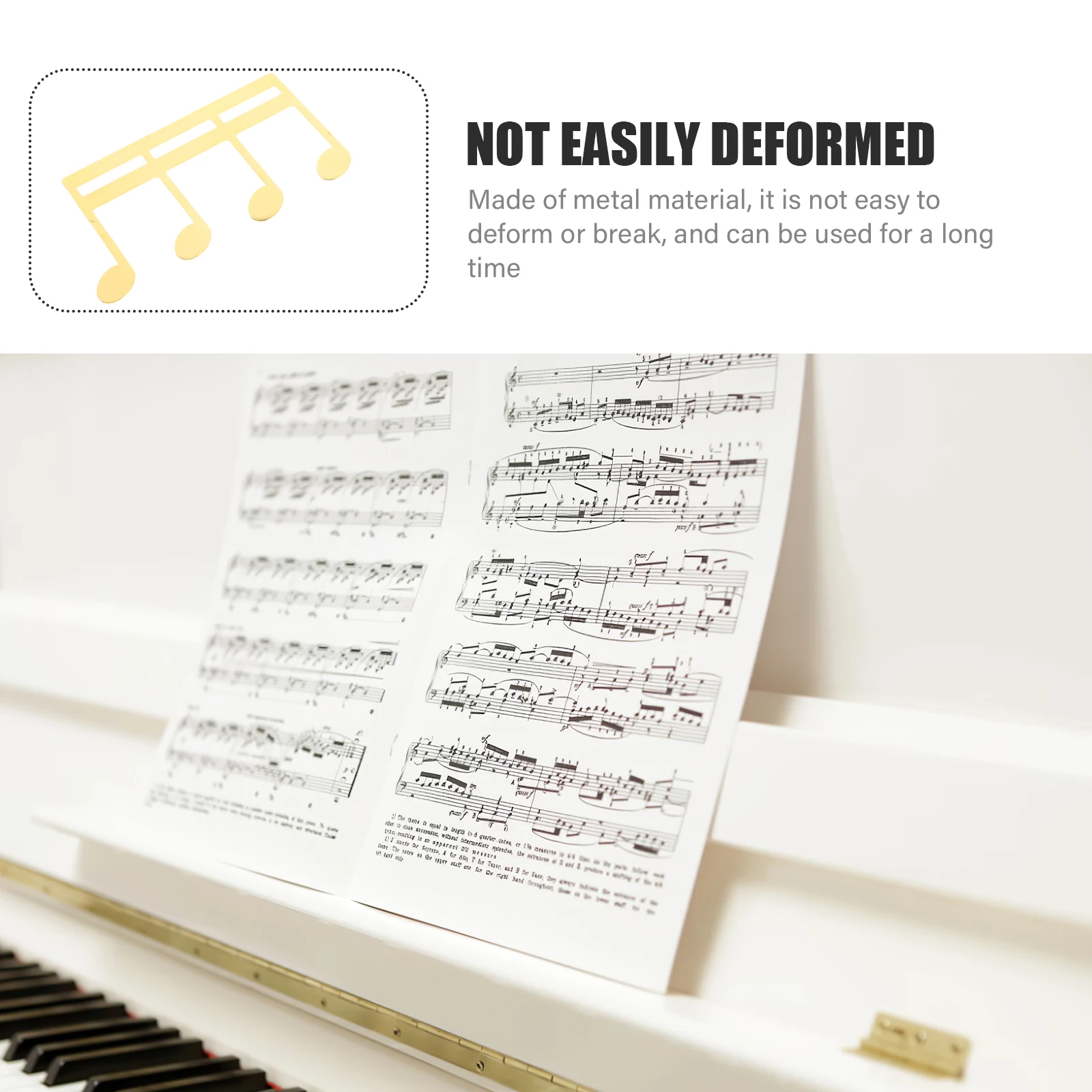 

Book Stand Page Clips Music Note Holder Instrument Keyboard Musical Score Metal Paper