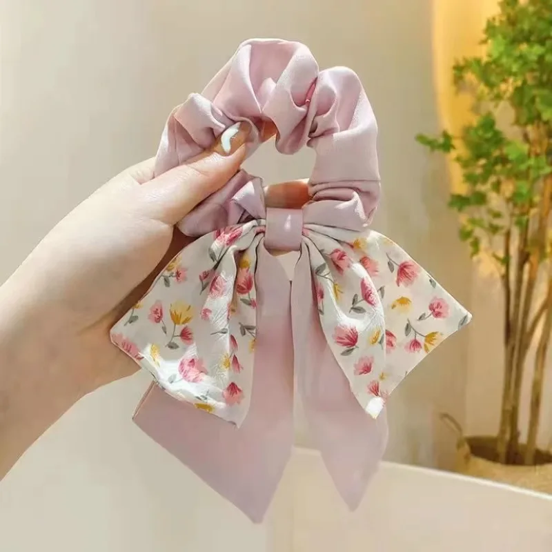 Broken Flower Bow Large Intestine Headband Womens Summer Headband Hair Rope