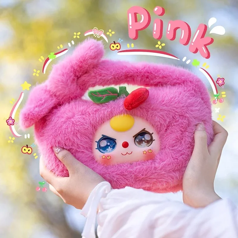

Genuine Baby Three Baby Fruit Handbag Series Blind Box Cute Vinyl Plush Doll Portable Handbag Phone Bag Trendy Toy Girls Gift