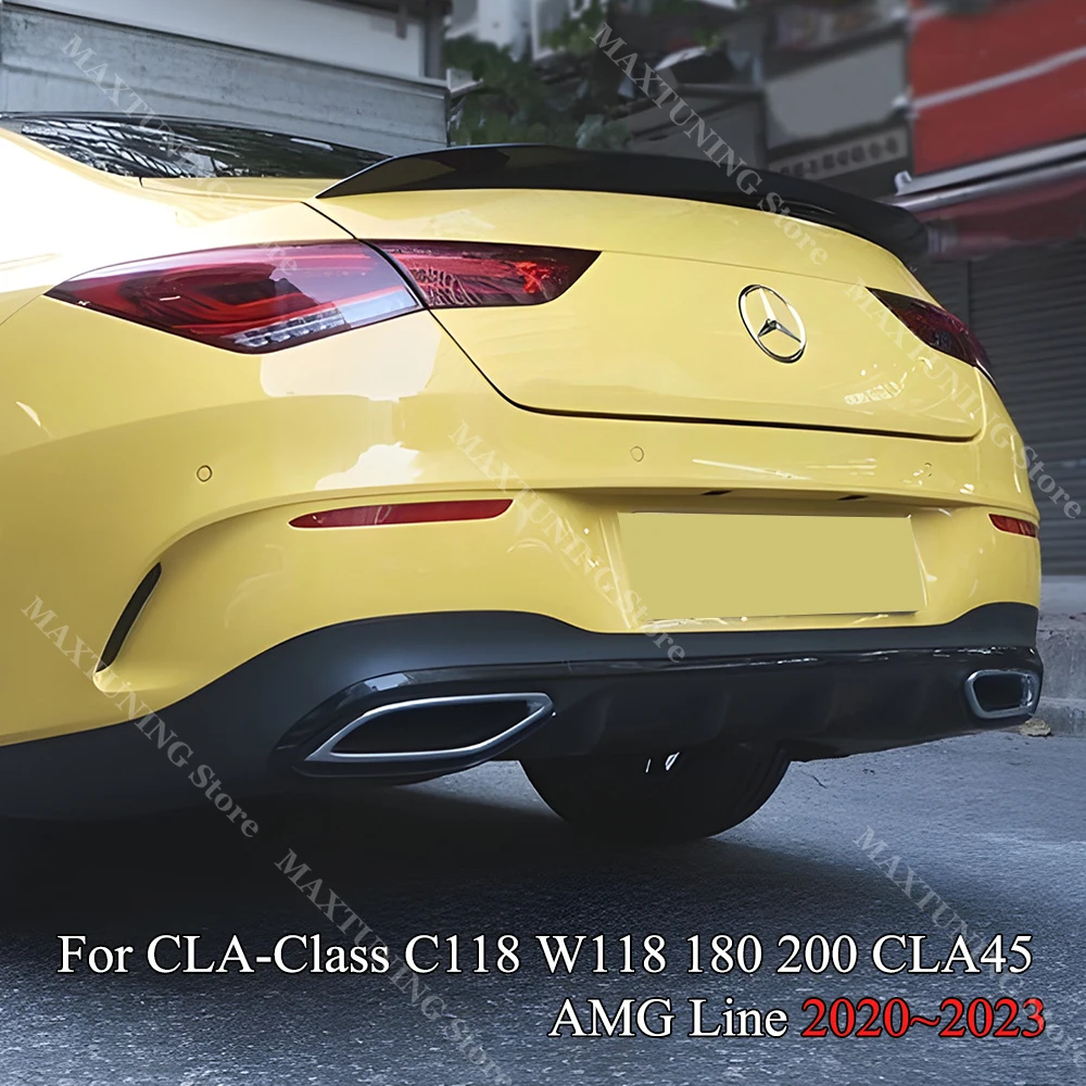 

Rear Trunk Lid Car Spoiler Wing For Mercedes Benz CLA C118 W118 CLA180 200 220 250 CLA35 CLA45 AMG 2020-2023 Car Bodykits Tuning