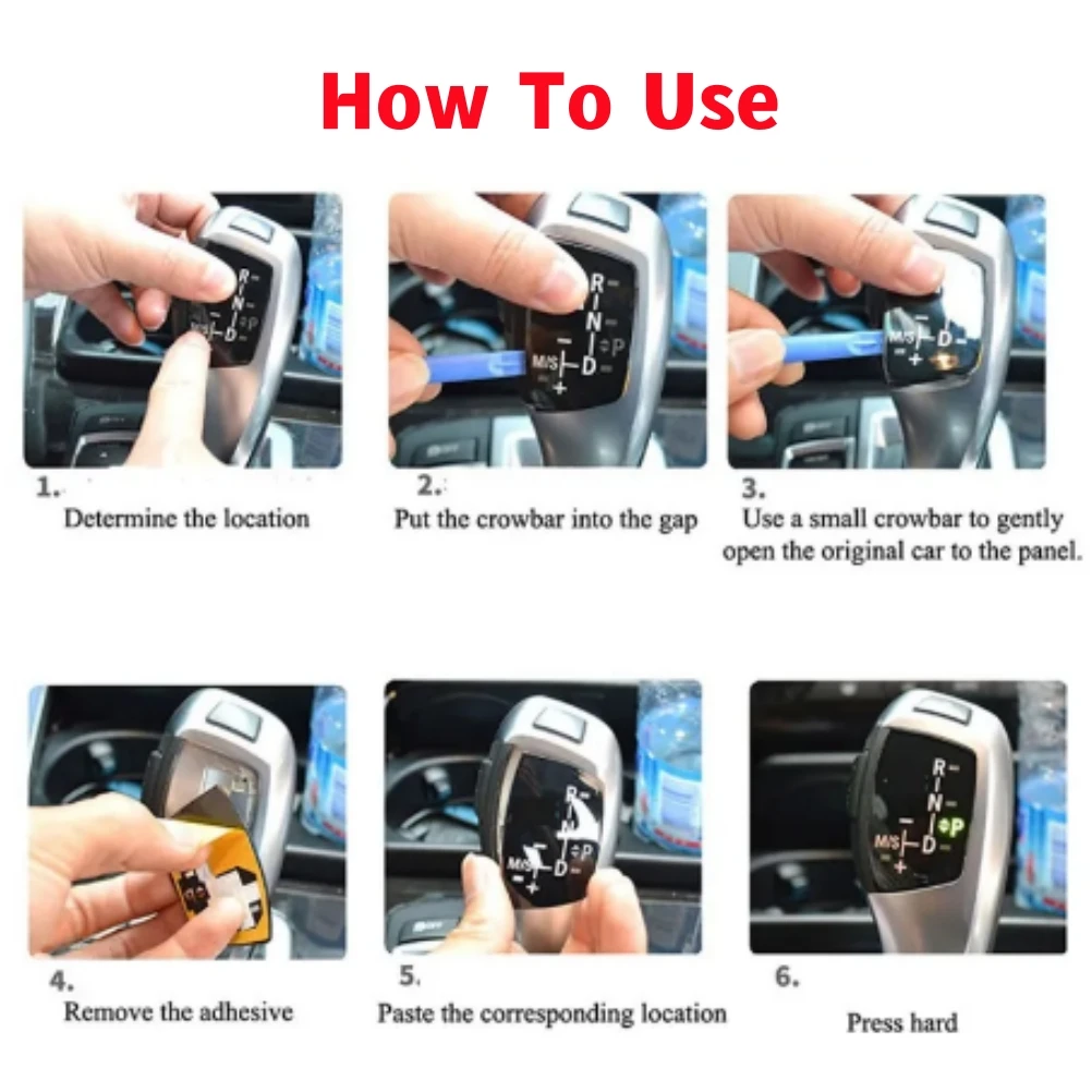Car Trucks Gear Shift Knob Panel Sticker Cover Parts Set For BMW X1 X3 X5 X6 M3 M5 F01 F10 Interior Accessories Trim Decoration