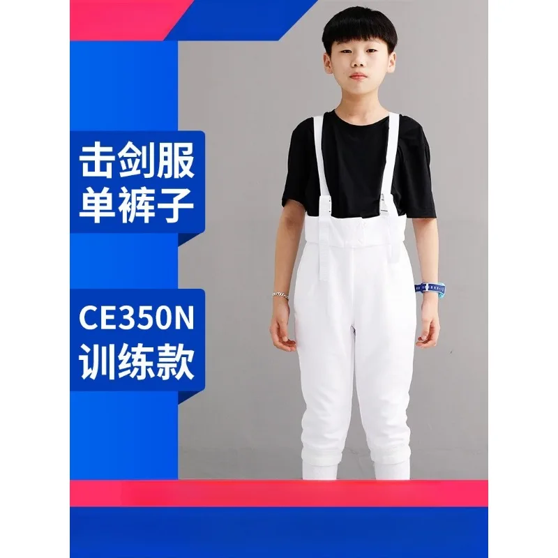 Fencing Pants 350N Fencing Training Equipment Professional Fencing Knickers for Sabre Stab Proof Fabric Pants