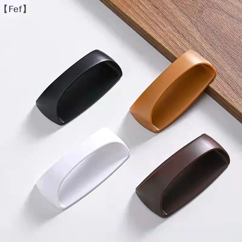 [TN55] 2Pcs Modern Self-adhesive Door Handles Paste Door Dandles Effort-saving Wardrobe Pulls Handle Window Cabinet Drawer Knob