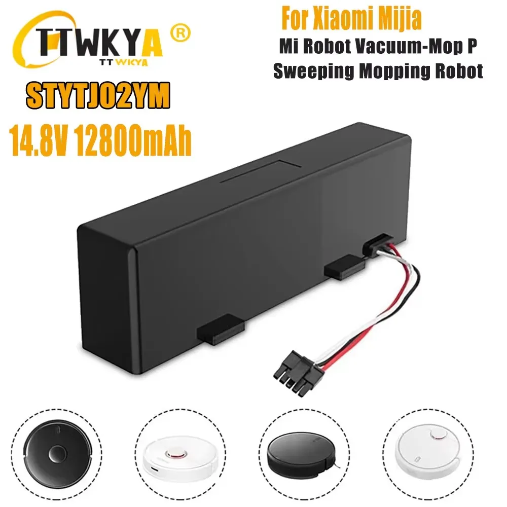 STYTJ02YM-Batería de repuesto Original para Robot aspirador, pila de 14,8 V y 12800mAh para Xiaomi Mop Pro, Yunmi MVVO1/Haier