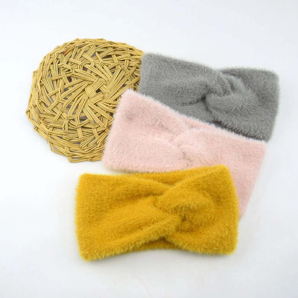 3 Pcs Knotted Headband Headbands Ear Warmer Running Child Wide for Women