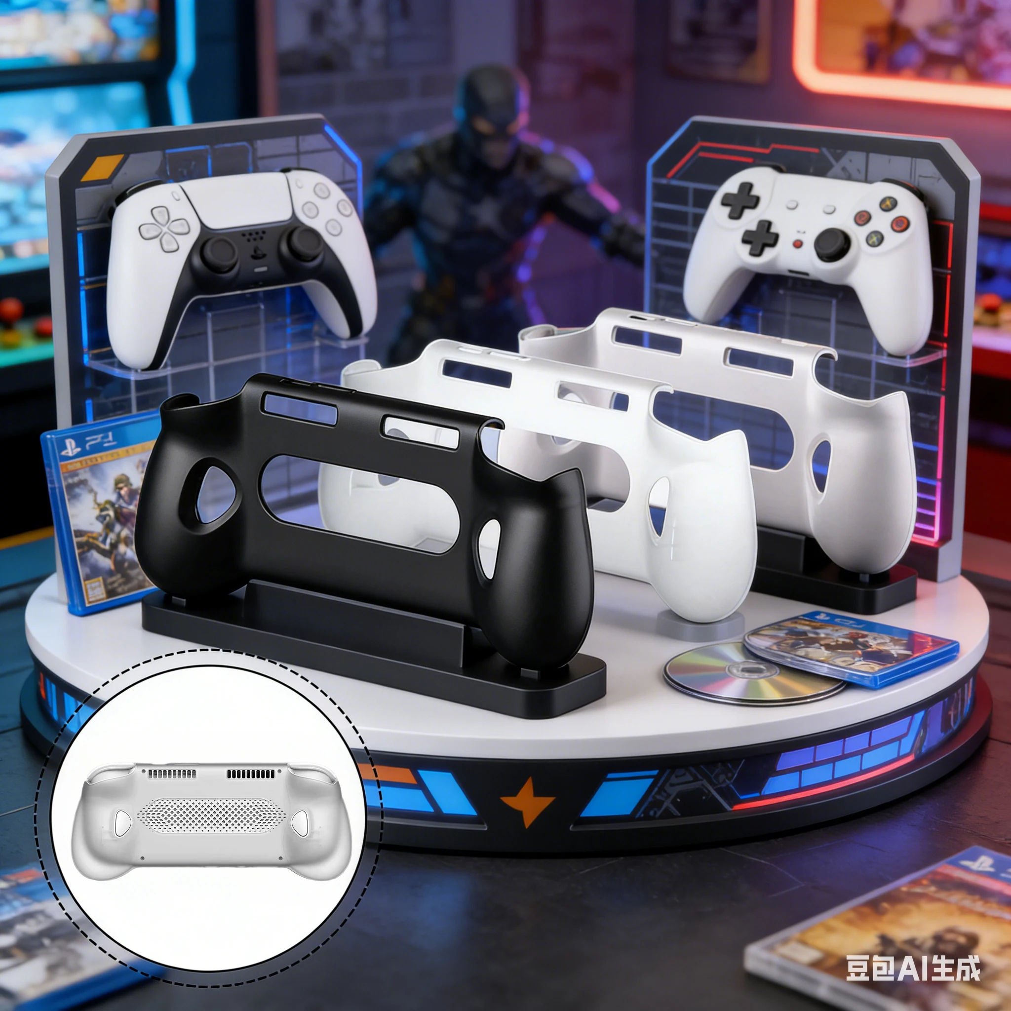 

Эргономичный чехол-подставка для игровой консоли Odin 3, черный, белый, серый, из АБС-пластика, аксессуары для геймеров