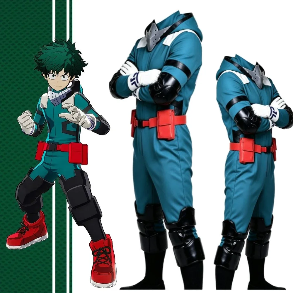 Anime My Hero Academy 미도리야 이즈쿠 데쿠 배틀 코스프레 코스튬 할로윈 의상 가발 할로윈 파티 카니발 유니섹스 세트