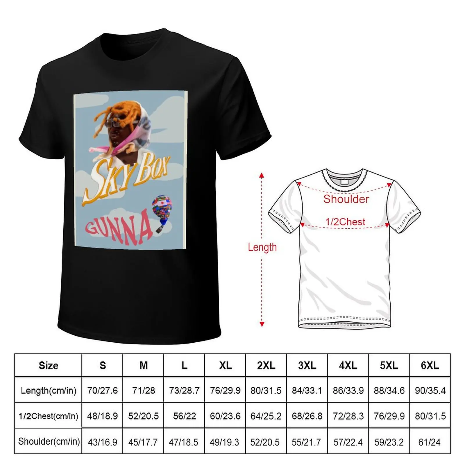 Skybox Gunna T-Shirt new edition rapper graphic tees cotton man t-shirts vintage t shirt men