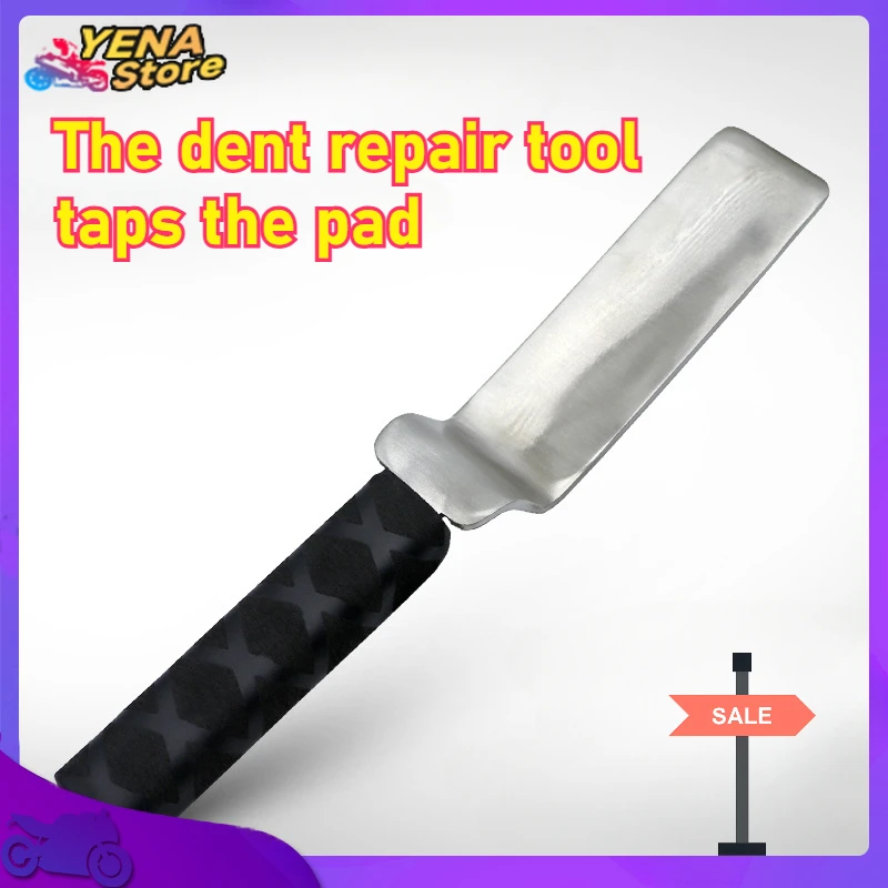 

Stainless steel backplane Car Dent Repair Tool Paintless Dent Repair Knock pad Rubber handle Body Dent removal tool