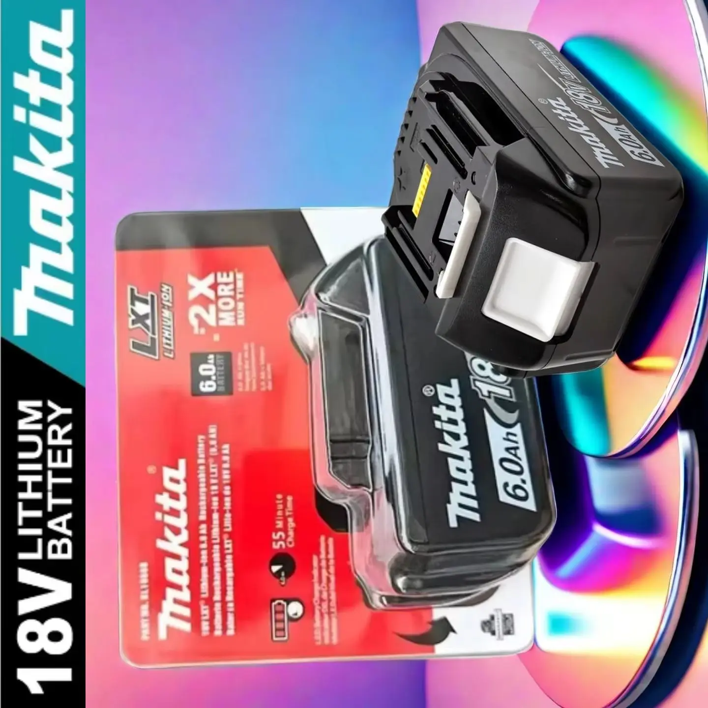 

Makita Genuine BL1860 18V 6Ah Li-ion Battery Power Tools Replacement Compatible with LXT BL1850 BL1840 for 18V Screwdriver BMS T