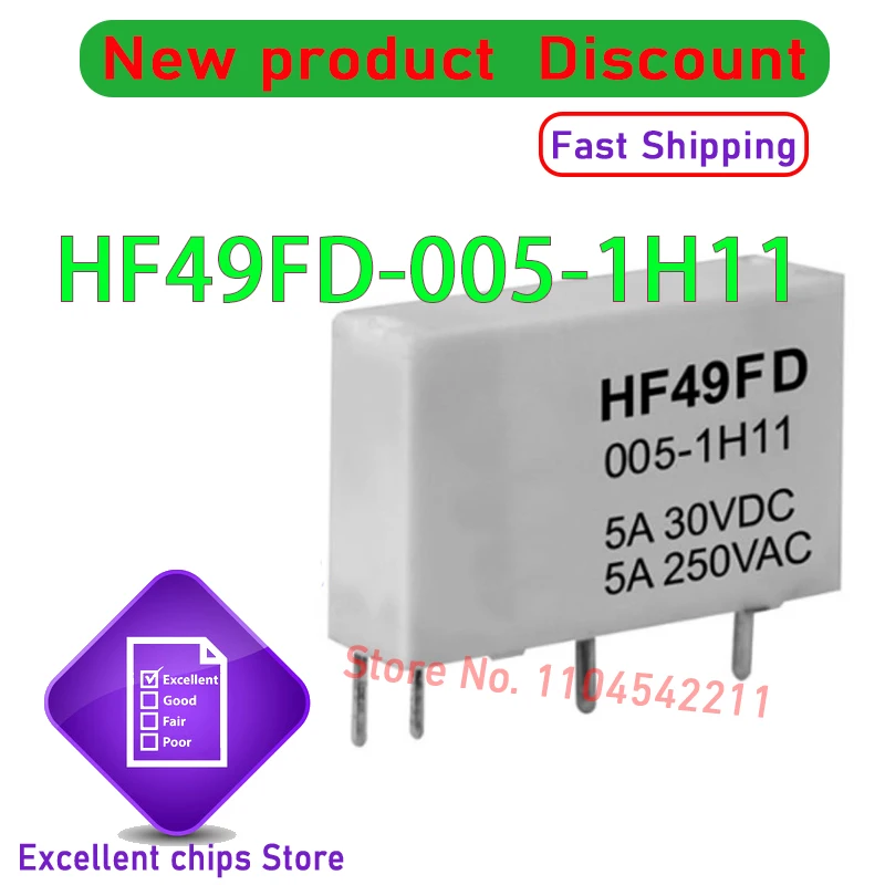 HF49FD/024-1H11 HF49FD/012-1H11 HF49FD/005-1H11 DIP-4 New Original Power Relay HF49FD-012-1H11 HF49FD-005-1H11 10pcs/lot