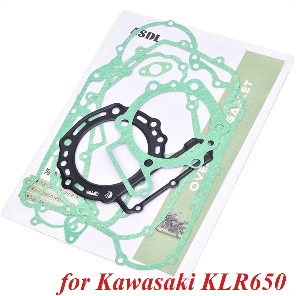 

650cc Motorcycle Complete Full Cylinder Head Overhaul Gasket Mat Pad Kit 11004-1158 for Kawasaki KLR650