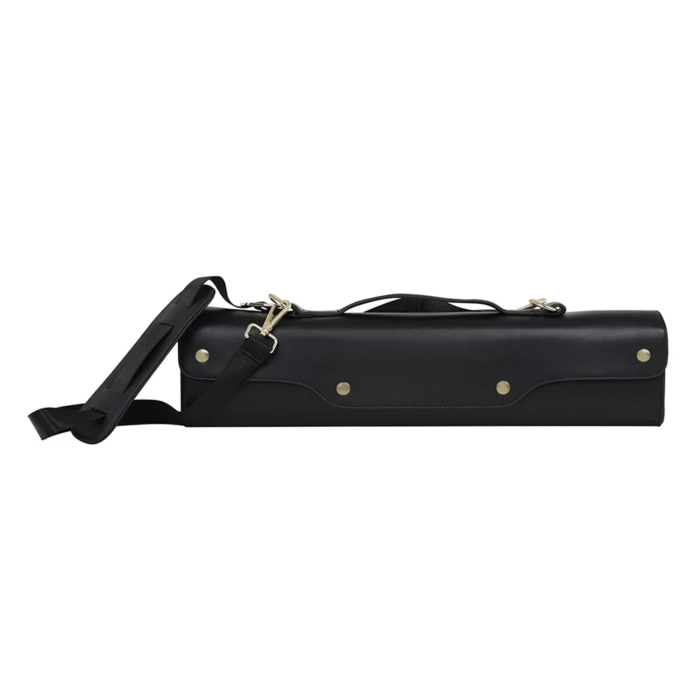 

Portable Flute Storage Bag Adjustable Strap Synthetic Leather Flute Case Water-Resistant Box Musical Instrument Accessories