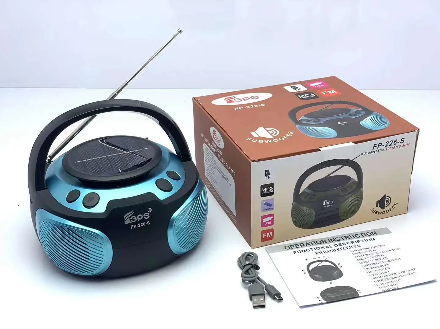 FP-226-S Chine Exportation En Gros Fepe Multibande Son Fort Radio Rétro Am Fm Sw Déterminer Radio À Ondes Courtes Usb Radio