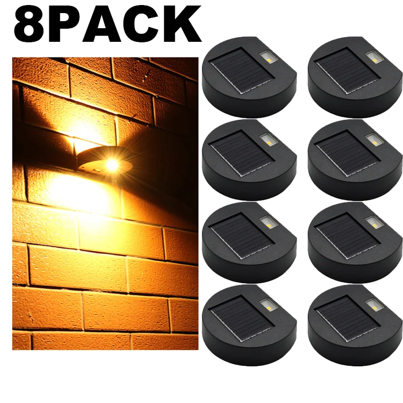 

Solar Wall Lights Up and Down Solar Fence Lights Outdoor Waterproof LED Solar Lights for Wall Fence Garden Front Porch