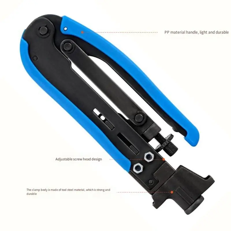 B84B-2X RG6 RG11 RG59 Coaxial Cable Crimper Compression Tool For F Connector New