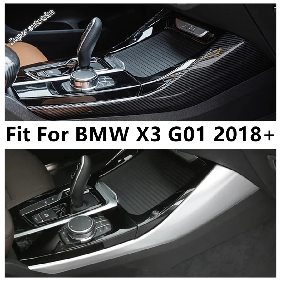 

Central Control Shift Gear Box Side Panel Frame Decoration Cover Trim For BMW X3 G01 2018 - 2024 Carbon Fiber Matte Accessories