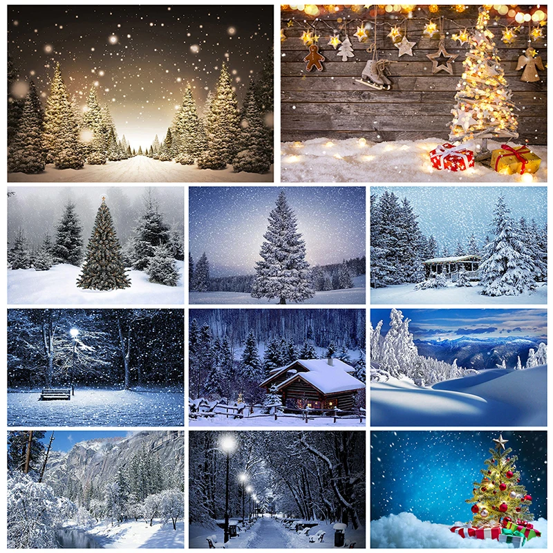 100*150cm/150*225cm Nicht-Woven Winter Weihnachten Kerze Baum Festival Dreamy Weihnachten Kulissen weihnachten Schnee Hintergrund