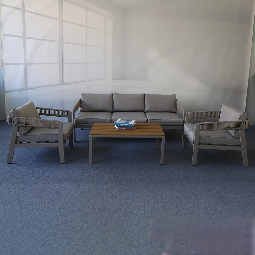 Outdoor Furniture Plus - Modern Outdoor Conversation Set With Rope