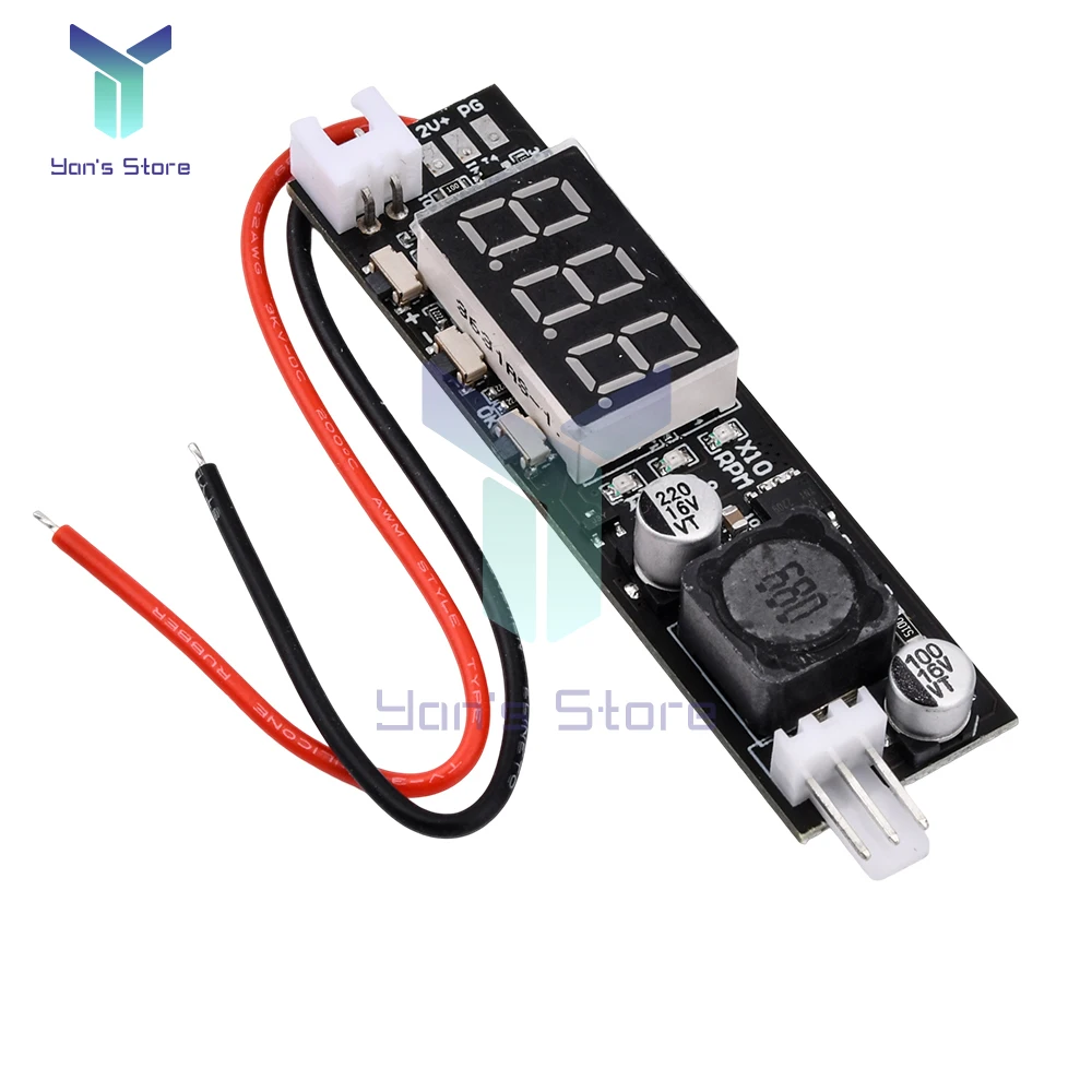 DC 12V PWM Speed Controller Fan Speed governor 2/3 Wire Computer Temperature control Switch for PC CPU Cooler Fan