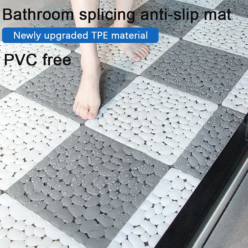 1 Non-slip Bath Mat Bathroom Patchwork Non-slip Mat Bathroom Toilet Waterproof Waterproof Mat Anti-fall Foot Mat