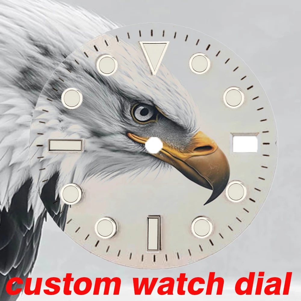 

fit nh35 Movement 28.5mm Watch Dial nh35 Dial eagle Dial Color Printing Dial Watch Face Fit NH35/36 Movement NH35 Watch MOD