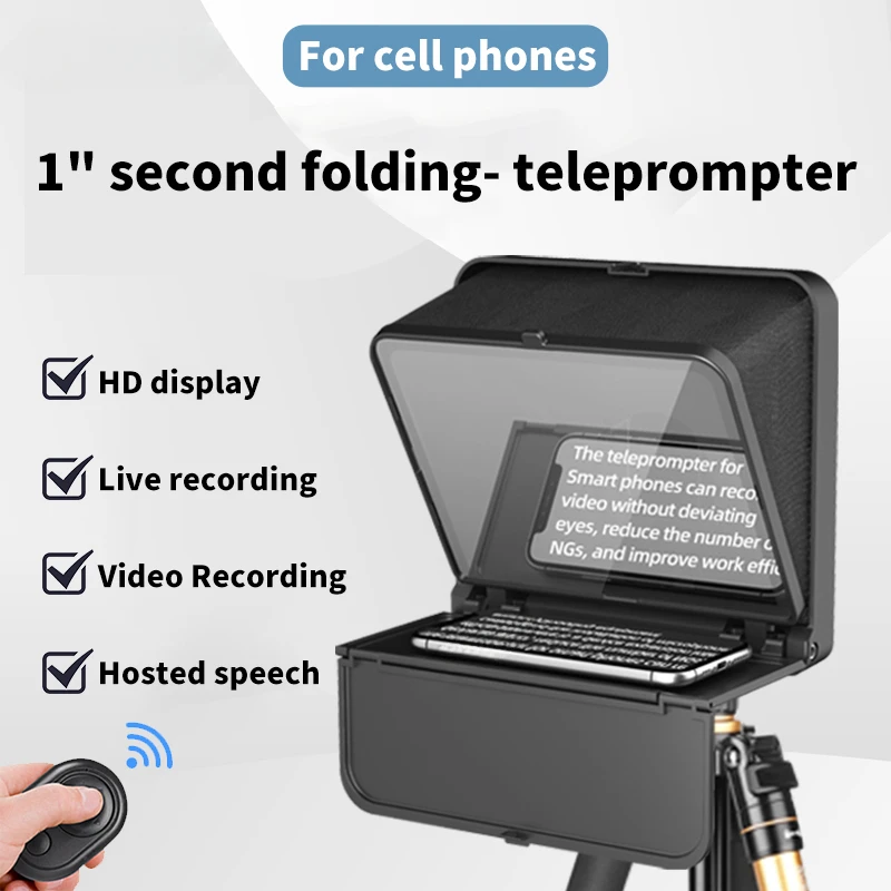 LENSGO TC7 S Teleprompter for Smartphone Professional Photography Accessories  with Remote Control