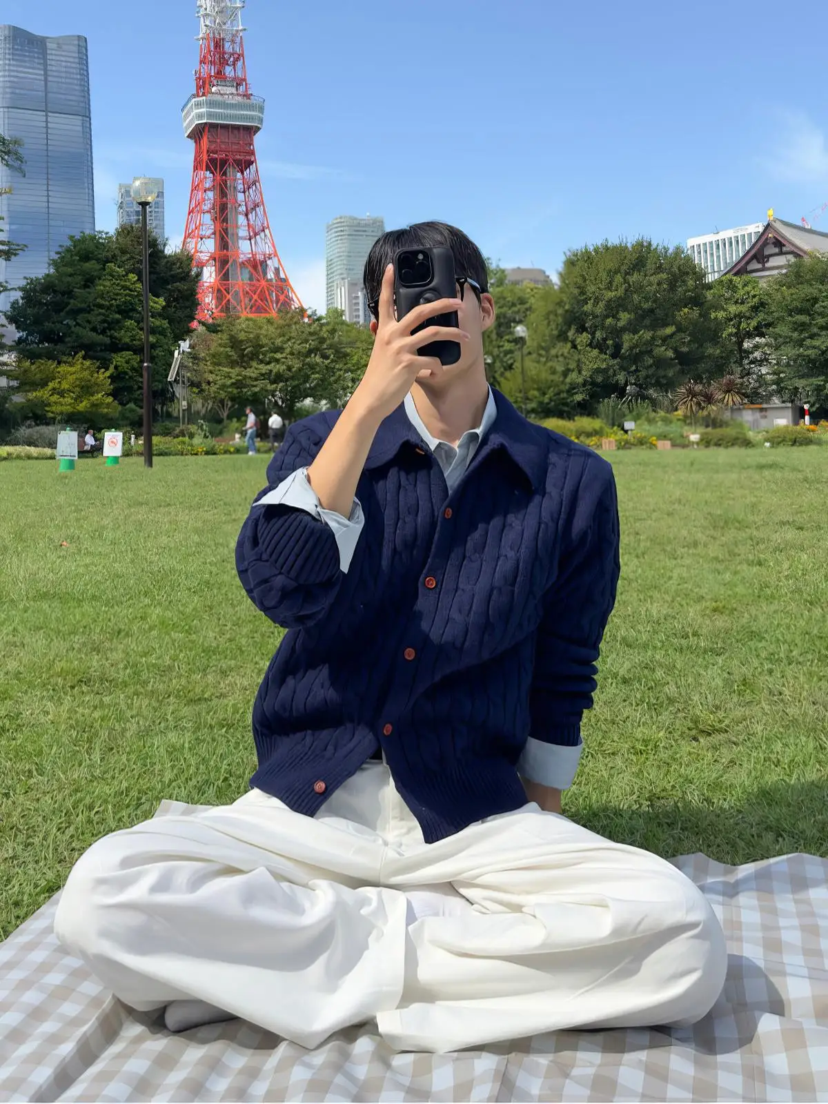 

Модный корейский свободный крой Long Sve вязаный кардиган мужской весенне-осенний k синий клетчатый свитер с воротником верхняя одежда