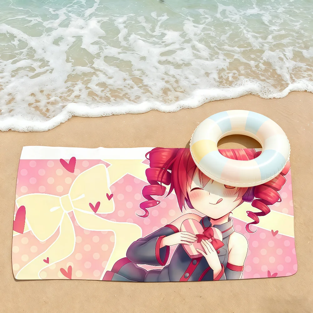 K-Kasane Teto Cute Towel Soft Lightweight Anti-Sand Large Beach Towel Quick-Drying Bath Sports Family