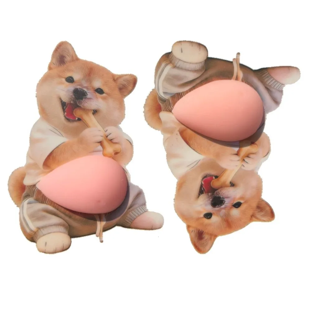 Pegatinas 3D de Shiba Inu Gordinos, Pegatinas de Vientre de Perro Estrujables, Pegatinas de Vientre de Perro Ultrasuaves, Pegatinas 3D de Cachorros Adorables