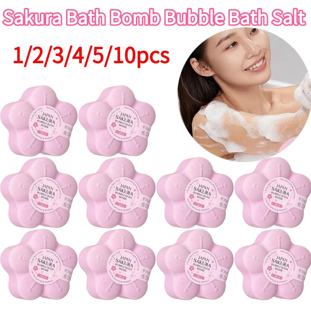 Sakura Bath Bomb Bubble Explosion Bath Salt for Body Cleansing Moisturizing Fragrances Aromatherapy SPA Salt Ball Exfoliating