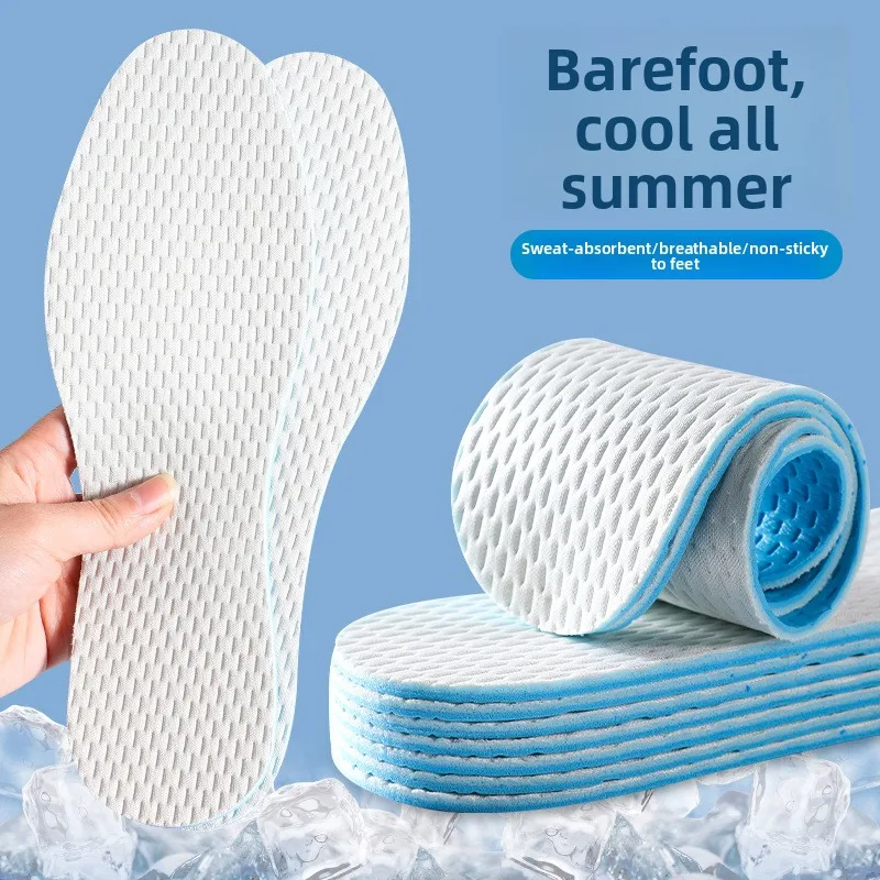 

Summer Deodorant Sweat-absorbing Latex Insole Ice Sponge Breathable Soft Bottom Barefoot