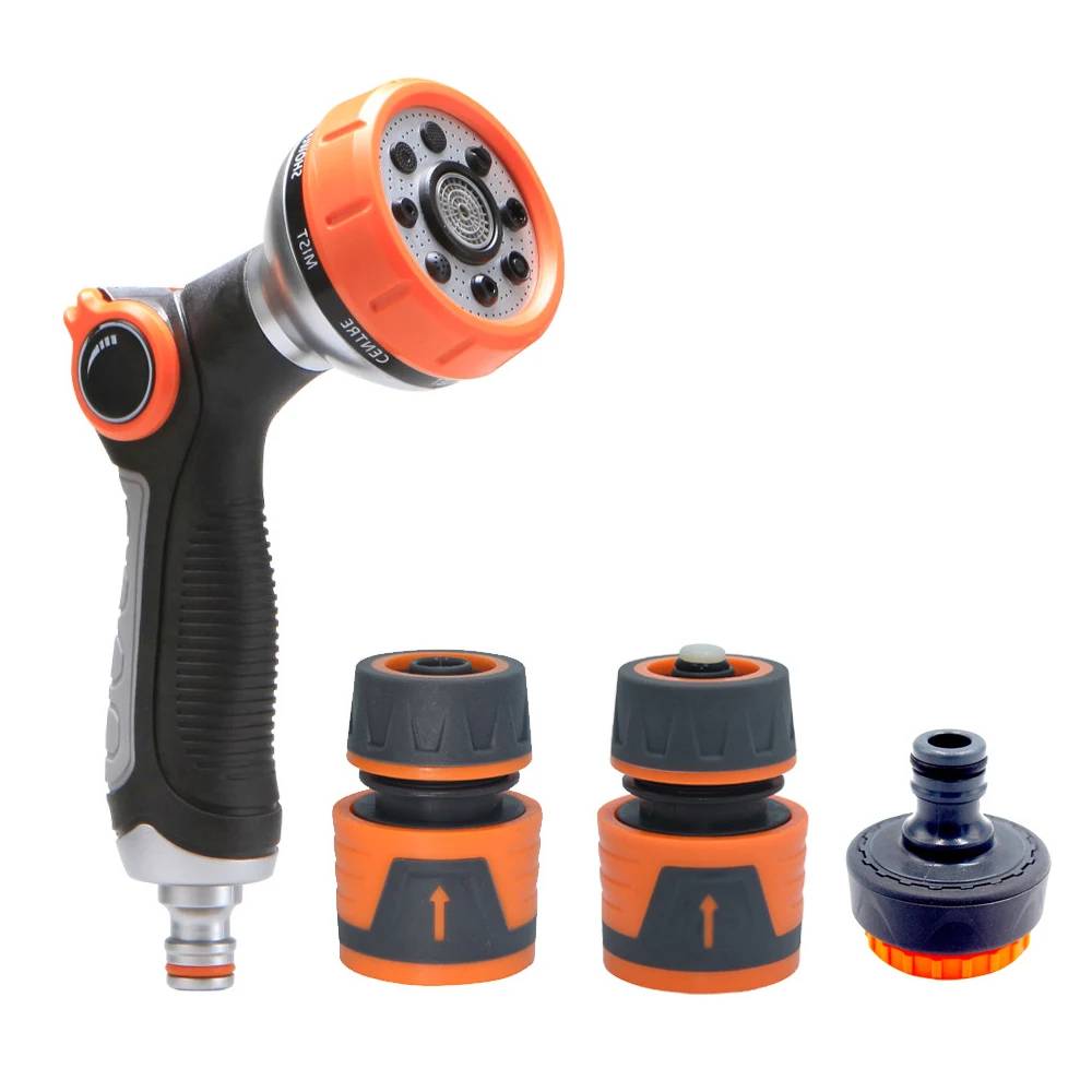 New High Pressure Water Spray Gun, Car Washing Hose Nozzle Sprinkler for Garden Watering & Household Surface Cleaning