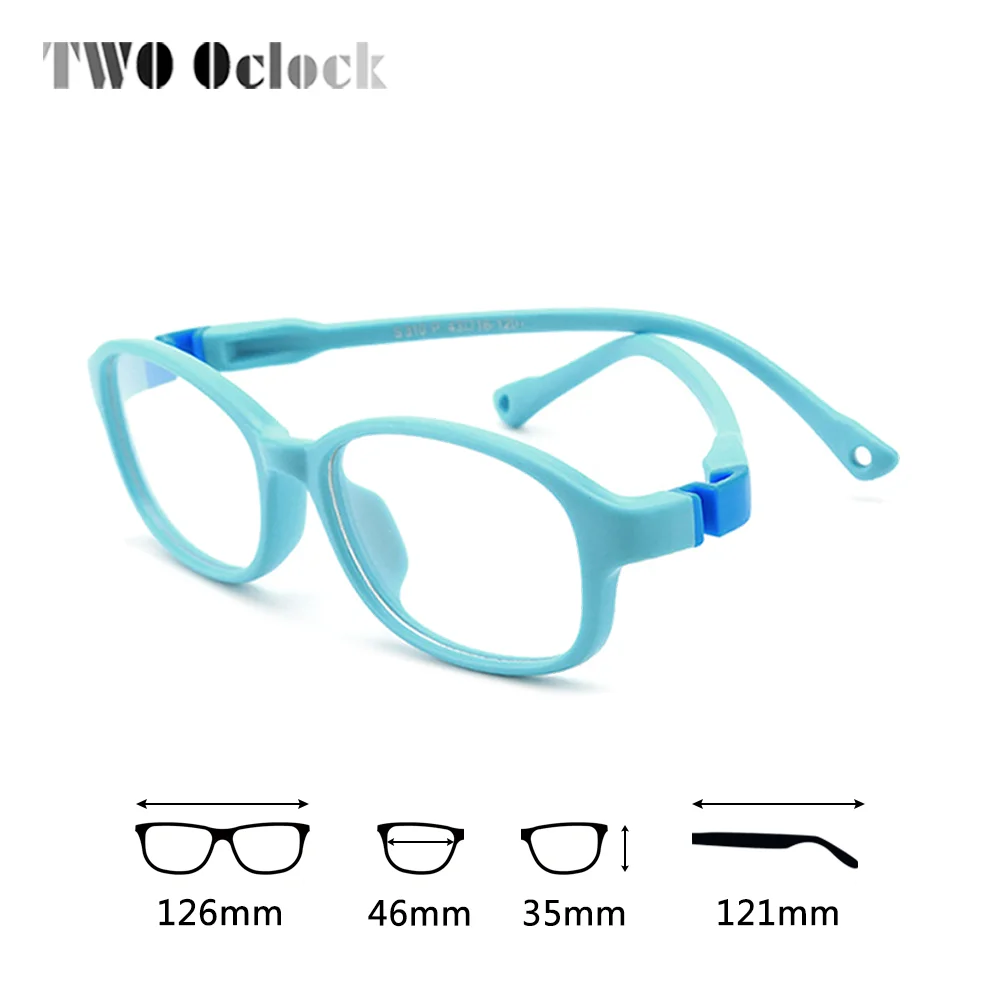 Unbreakable Flexible Kids Glasses Frames Boy Girl Child Square Eyeglass Frame Medical Prescription 0 Diopter Eyewear Spectacles