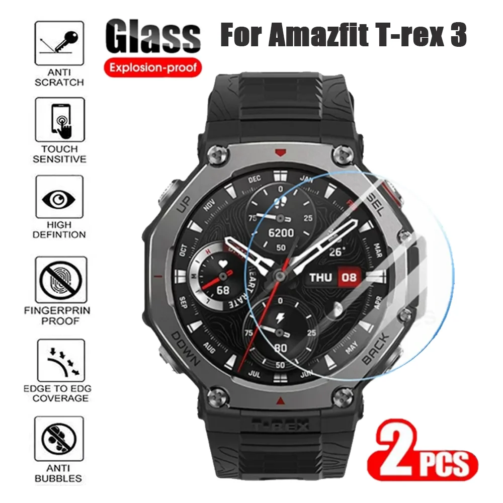 Tempered Glass for Amazfit T-rex 3 Smart Watch HD Screen Protector Film for Huami Amazfit T-rex 2 / T-rex Pro Accessories correa