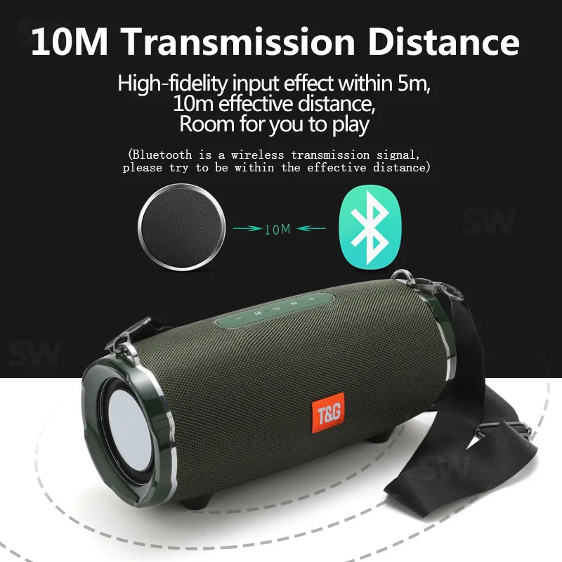 

Портативная водонепроницаемая беспроводная Bluetooth-колонка TG187 50W высокой мощности для вечеринок, сабвуфер, музыкальный центр