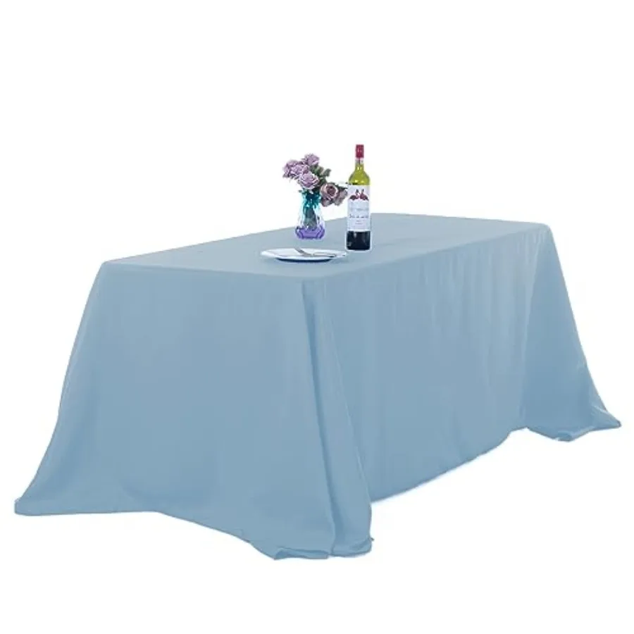

2pack 90x156 Inch Rectangular Tablecloth 8 Feet Table Cloth in Polyester Fabric for Wedding/Banquet/Restaurant/Parties