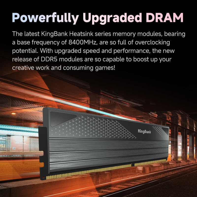 KingBank DDR5 메모리 램 24GBx2 48gb 8400MHz UDIMM 메모리 데스크탑 메모리 하이닉스 M-다이 CL40 XMP 3.0 검정색