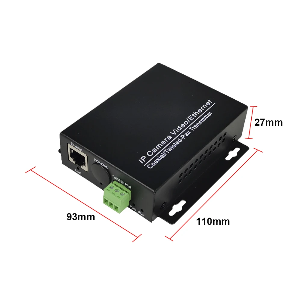 Ethernet over 2 wire converter ip camera over twisted pair converter extender 2 wire CCTV Ethernet adapter For security systems