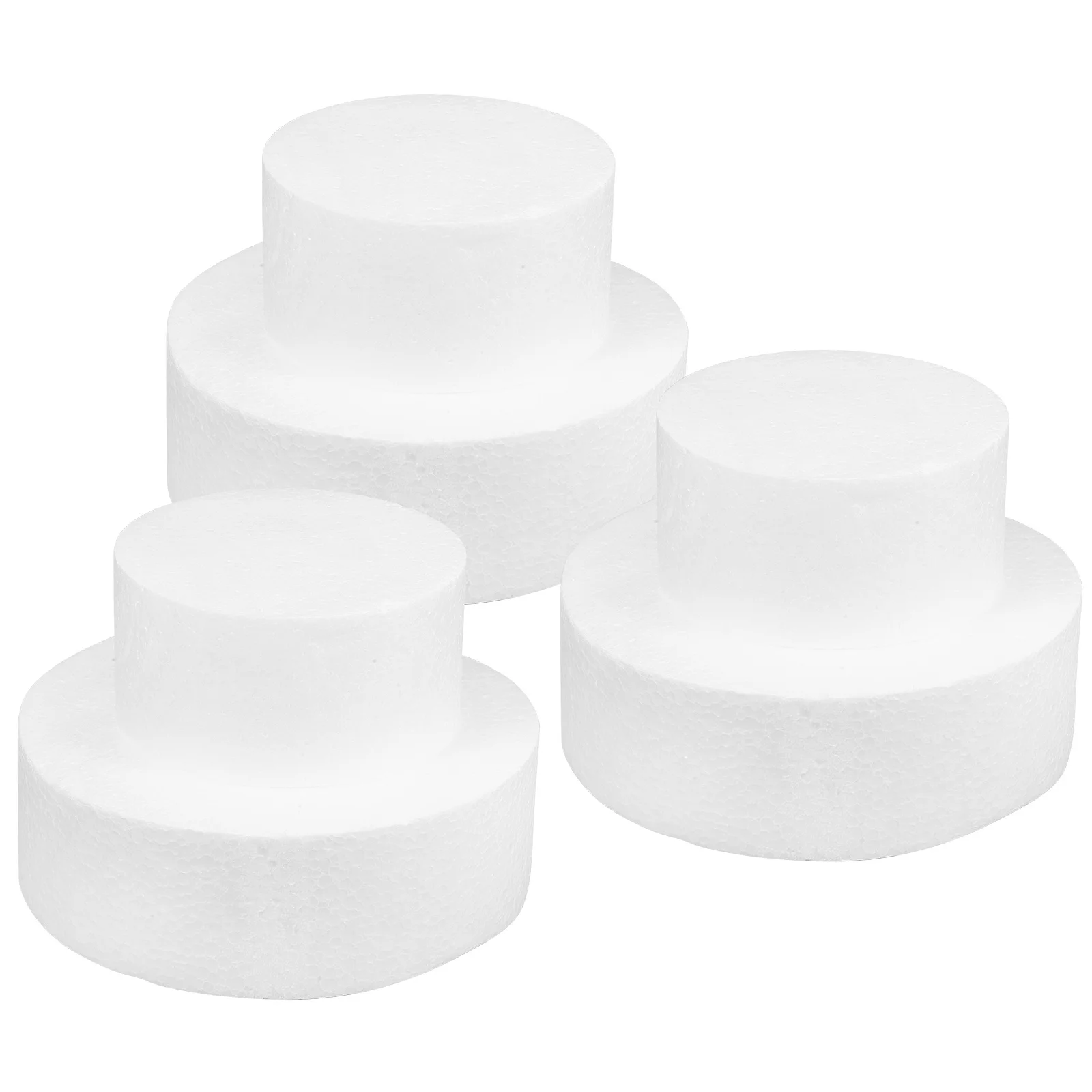 

6Pcs Round Cake Molds DIY for Decorating Practice 3 Sizes Wedding Display Lightweight Customizable Pin Glue Sand Paint