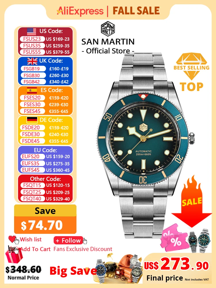 Vintage Watch Collecting - San Martin Nieuwe Verbeterde 37mm BB54