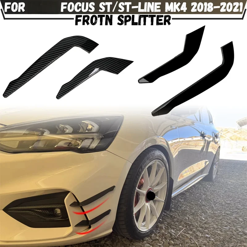 Front Bumper Side Spoiler Wind Knife Side Skirt Front Lip Canards Universal Car Sport Exterior Modification Accessories